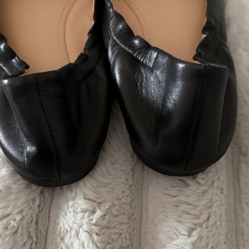 Black Tory Burch Flower Ballet Flats - 6.5 - Picture 4 of 5